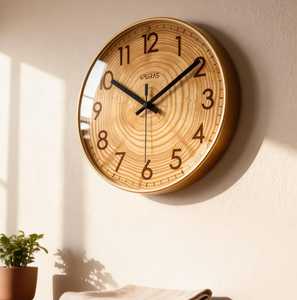 Modern Wood <b>Wall</b> <b>Clock</b> Silent Quartz Large <b>Wall</b> <b>Clock</b> Nordic Home <b>Decor</b> Round Kitchen <b>Clock</b> Housewarming Gift for Him - Product Image 5