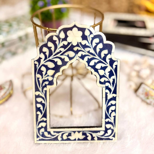 Espejo con Marco de Incrustaciones de Hueso de Primera Calidad, Motivo Floral, Decoración de Pared para Dormitorio, Pasillo o Sala de Estar - Product Image 5