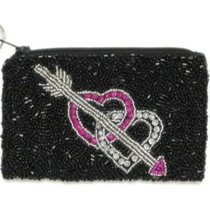 Monedero con Diseño de Corazón para Mujeres y Niñas, Bordado Artesanal, Punto de Cruz, Monedero Navideño de Regalo por MD HANDICRAFTS - Product Image 1