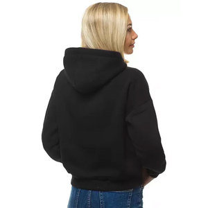 Sudadera con Capucha para Mujer, Color Sólido, 100% Algodón, Forro Polar, Secado Rápido, Transpirable, con Cordón Ajustable - Product Image 3