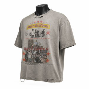 Camiseta de Jersey Lisa de Corte Regular con Lavado Vintage Personalizado para Hombre, 100% Algodón, 280 Gramos, Fabricante de Camisetas Streetwear - Product Image 3