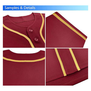 Maillots de baseball personnalisés en mélange de polyester premium avec manches raglan et tissu respirant pour une performance optimale le jour du match - Product Image 4