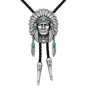 Fabricante de bolo ties indios personalizados de turquesa fundida a presión en estaño - Product Image 1