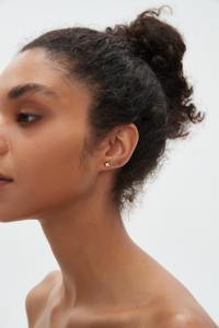 Pendientes de Oro de 14K con Diamante Estrella Cultivado en Laboratorio, Minimalistas, con Rosca para Hélice, Brillantes, Joyería Única, Regalo para Mujer - Product Image 4