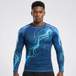 Custom <b>Men</b> Sublimation Rash Guard 2026 Lightweight MMA Wrestling <b>Shirt</b> Breathable Winter <b>Compression</b> Gear <b>Men</b> Rash Guard - Product Image 4