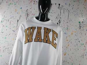 Sweat-shirt à col montant WAKE WHITE 100% coton avec broderie appliquée couleur sable, col large, CLUSH SPORTS - Product Image 3