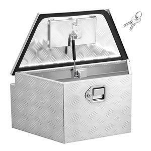 Boîte à outils en aluminium pour remorque 26" x 13" x 12" robuste, étanche, avec serrure et clés - Product Image 1