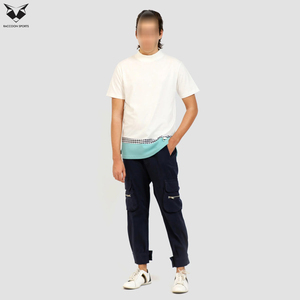 Camiseta de Cuello Alto con Ribete Turquesa, Producto en Oferta, Alta Calidad a Precio Razonable, Camisetas de Cuello Alto para Adultos - Product Image 2