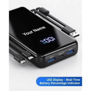 ขายส่ง พาวเวอร์แบงค์แบบพกพา 50000mAh 22.5W รองรับการชาร์จเร็ว PD สายชาร์จในตัว 6 ช่องจ่ายไฟ สำหรับโทรศัพท์มือถือ รับผลิตแบบ OEM/ODM - Product Image 4