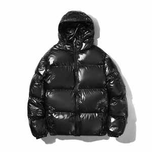 Veste matelassée à capuche dorée pour homme, imperméable, coupe-vent, fermeture éclair, hiver, décontractée, longueur normale, rembourrage en coton, coque en polyester - Product Image 4