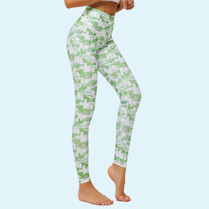<b>Women</b> Yoga Sets High Quality Spandex/Nylon Solid Fabric High Elastic Waist Breathable Full Length Yoga <b>Leggings</b> Pants for - Product Image 1