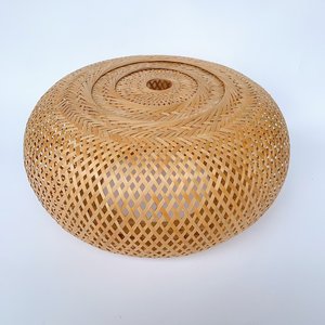 Boho Handwoven Bamboo <b>Ceiling</b> Lamp Shade <b>Wicker</b> Hanging <b>Light</b> Cover Natural Fiber Pendant Lamp Boho Home Decoration - Product Image 2