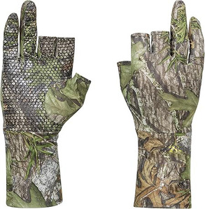 Camouflage Hunting <b>Gloves</b> for Men - Fingerless - Lightweight <b>Glove</b> Liner - Product Image 1