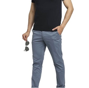 Nouvel article – Pantalon chino de golf coupe ajustée de qualité supérieure, avec logo personnalisé imprimé, look élégant, pour hommes, extensible - Product Image 4