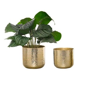 Supports de plantes en métal vintage avec grands pots de sol, jardinières décoratives d'intérieur et d'extérieur - Product Image 4