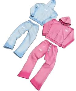 Chándales Personalizados de Alta Calidad para Hombre con Cierre, Lavado Ácido, Estilo Holgado, Pantalones Deportivos Anchos con Hombros Caídos, Diseño de Logotipo Personalizado - Product Image 2