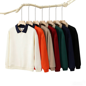Sudadera Oversize de Cuello Redondo, Color Sólido, Tejido de Algodón, Unisex, Informal, para Invierno, Transpirable, 400g, Verde Beige - Product Image 5