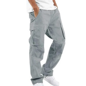 Pantalones Cargo de Mezclilla Elásticos Ajustados para Hombre, Pantalones de Pierna Recta a la Moda, Cintura Flexible y Cómoda, Pantalones Cargo al por Mayor - Product Image 1