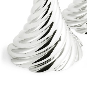 KHOOSI OVERSEAS Aluminum Silver Twisted Candlestick Holders for Home Decoration Durable Metal Design Handmade Eco-Friendly <b>Heat</b> - Product Image 4