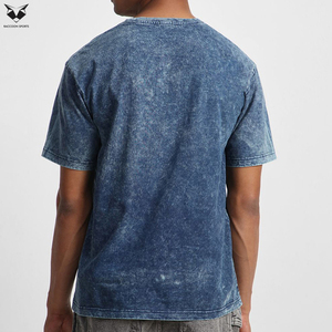 T-shirts décontractés à lavage acide, entièrement personnalisables, fabriqués en une seule couleur unie, nouvelle collection, très demandés, créez votre propre style. - Product Image 3