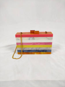 คลัทช์เรซิ่นสีสันสดใส | คลัทช์กล่องทำมือสำหรับผู้หญิงออกแบบมาโดยเฉพาะสำหรับผู้หญิงแฟชั่นผู้หญิง - Product Image 5