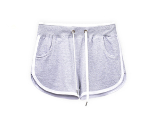 Shorts de Punto Morados Sólidos para Mujer, Cintura Media, Cierre con Cordón, Bolsillos, Estilo Casual - Product Image 5
