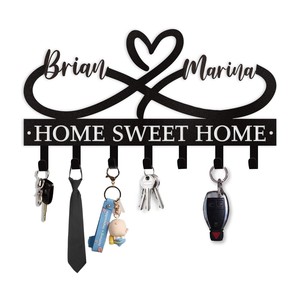 Personalized Pine Wood <b>Key</b> Holder with Custom Name Engraving - Wholesale - Product Image 1