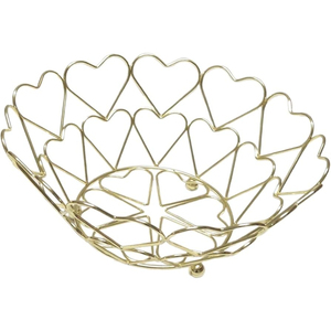 Corbeille à fruits moderne en fil métallique or rose, décorative pour comptoir, bol de rangement pour légumes, panier alimentaire de luxe en fil de fer plaqué cuivre - Product Image 2