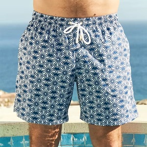<b>Mens</b> Blue Floral Swim <b>Trunks</b> Quick Dry Beach Shorts Summer Board Shorts OEM Wholesale Swimwear Fashion <b>Mens</b> Luxury Print - Product Image 5