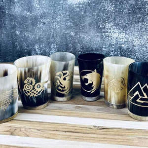 Super Quality Buffalo Horn Glass Natural Horn Viking Horn Glass Cups High Quality Products Drinking Glass for Restaurant Agate - Product Image 3