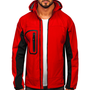 Veste softshell homme sur mesure, légère, imperméable, respirante, col montant, fermeture éclair, pour activités de plein air - Product Image 3