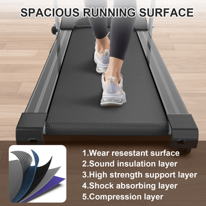Tapis Roulant Pieghevole da 2.5HP per Uso Domestico, 12 Programmi Preimpostati, Velocità 7.5 MPH, Capacità 250 Libbre, Macchina Fitness per Corsa, Jogging e Camminata - Product Image 4