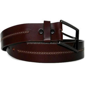 เข็มขัดหนังสไตล์โมเดิร์นปักลายแฟนซีเข็มขัดลำลองสำหรับผู้ชายพร้อมหัวเข็มขัดปรับได้สีดำและสกรูชิคาโก - Product Image 3