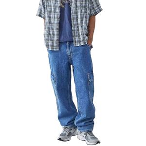 กางเกงยีนส์เดนิมผู้ชายราคาส่งแบบ OEM รุ่นใหม่ล่าสุดปี 2025 ทรงแบ็กกี้ สไตล์ลำลอง ทรงตรง - Product Image 1