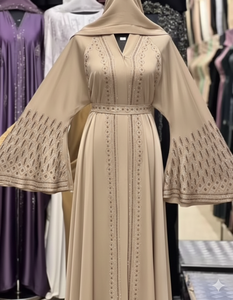 ชุดอิสลามแบบดั้งเดิมสีดำสวยงาม ดูไบ รุ่นใหม่ปี 2026 สำหรับผู้หญิง ซาอุดิอาระเบีย อาบายะ อีด สไตล์ตุรกี โพลีเอสเตอร์ ทำมือ สำหรับชาวมุสลิม - Product Image 3