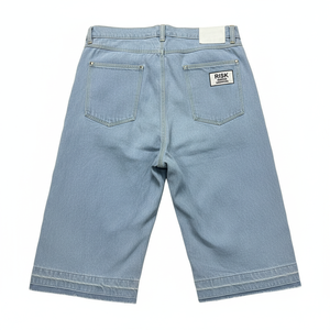 Men’s Light Blue Denim Shorts <b>Dice</b> Print Graphic Streetwear Casual Summer Hip Hop demin Jean Shorts for women - Product Image 3