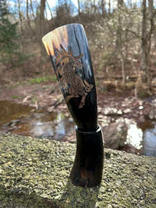 Cuerno Vikingo para Beber, Hecho a Mano, Estilo Amoroso, Pulido, Natural, Ecológico, Material Orgánico, Impermeable, para Disfrutar de la Cerveza o la Miel - Product Image 3