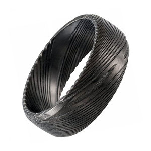 Handmade Damascus Steel Ring Elegant Jewelry for <b>Wedding</b> Anniversary <b>Gift</b> Damascus Steel Ring Custom Handmade Fashion Ring - Product Image 6