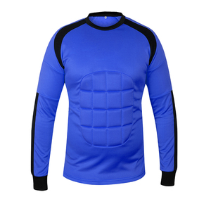 Maillot de gardien de but rose à manches longues pour homme avec rembourrage de poitrine, col rond, coupe ajustée, en polyester, toutes saisons - Product Image 2