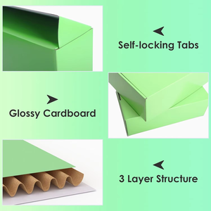 Caja de Regalo de Cartón Corrugado Personalizada y Colorida de 12x9x4 Pulgadas, Embalaje de Envío para Cosméticos, Mascarillas Faciales, Aceites Esenciales y Champú - Product Image 4