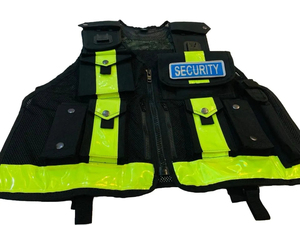 Chaleco de Seguridad Unisex de Alta Visibilidad en Poliéster con Múltiples Bolsillos, Tiras Reflectantes, Detección de Agujas y Fusión sin Costuras - Product Image 3