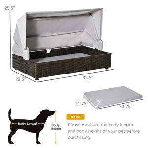 Cama para Gatos de Espuma Viscoelástica con Forma Ovalada y Dosel Extraíble para Animales Pequeños - Product Image 2