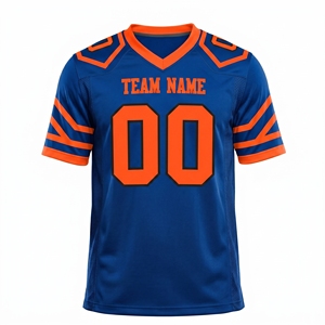Sublimated American Football Jersey Custom Team Sports Uniform Breathable <b>Polyester</b> Training Wear Supplier - Product Image 1
