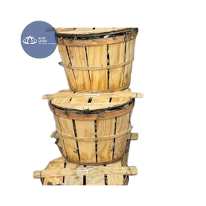 Cesta de Madera Natural Sostenible de Alta Calidad para Almacenamiento, Estilo Vintage, Venta al por Mayor - Product Image 1