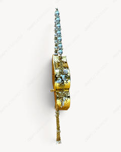 Handmade Gold Metal Clutch Bag Embossed Floral Design Pearl Handle Tassel Fringe Antique Eco-Friendly Fashion Minaudiere Women - Product Image 5