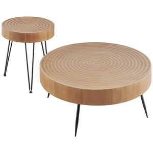 Set di 2 tavolini rotondi e 1 tavolino 31.3 per salotto elegante collezione tavolino - Product Image 1