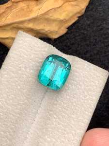 Tourmaline naturelle, pierre précieuse bleue de coupe fantaisie, pierre brute pour la fabrication de bagues et de pendentifs, bijoux en cristal - Product Image 4