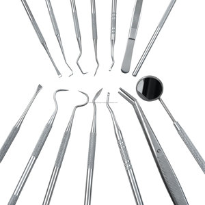 WORLD PRECISION SURGICAL Manual Dental Stainless Steel Double Ended Mirror Probe <b>Sickle</b> Hoe Scaler Tooth Cleaning Instrument - Product Image 3
