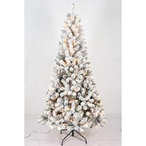 5ft testa rotonda in PVC floccante albero Pre-illuminato piccolo albero di natale artificiale con per le luci UL celebrano il Design del Festival - Product Image 1