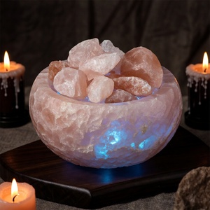 Lámpara de Sal Rosa del Himalaya de Primera Calidad, Decoración de Cristal Natural, Luz Relajante, Decoración para Spa, Dormitorio y Hogar, Portátil y Natural - Product Image 5